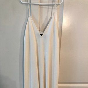 Warm Ivory Draped Dress